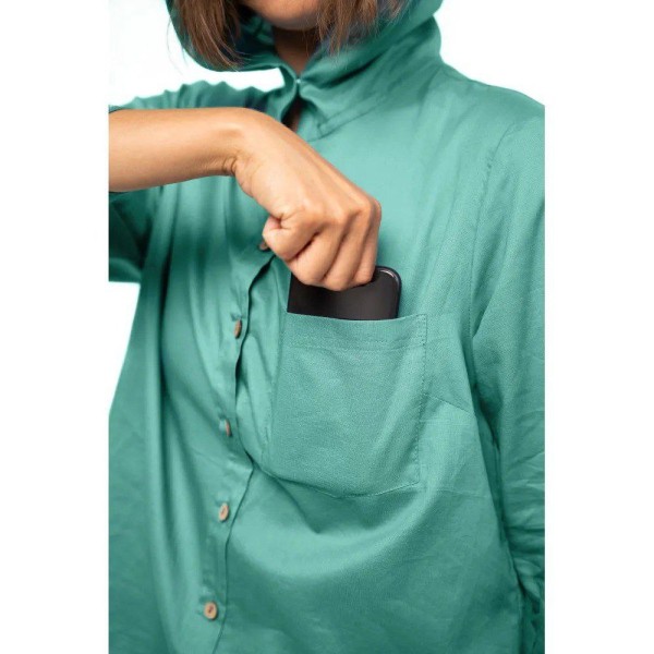 Рубашка женская Turbat Mamberamo Wmn agate green XL бирюзовая