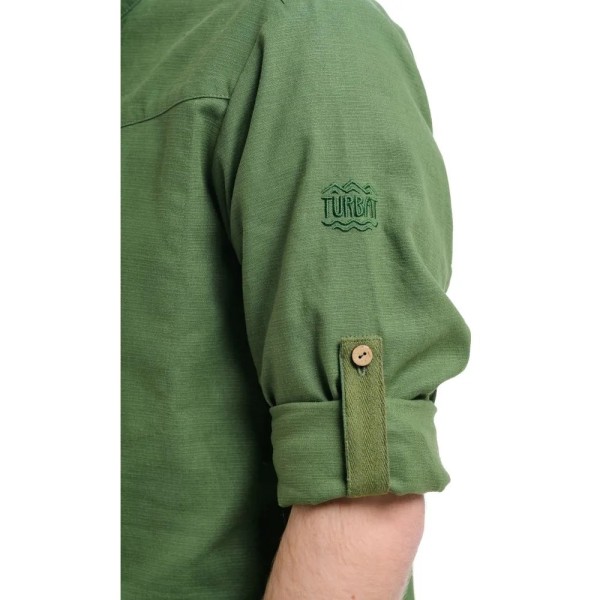 Рубашка мужская Turbat Madeira Hemp Mns bronze green L зеленая