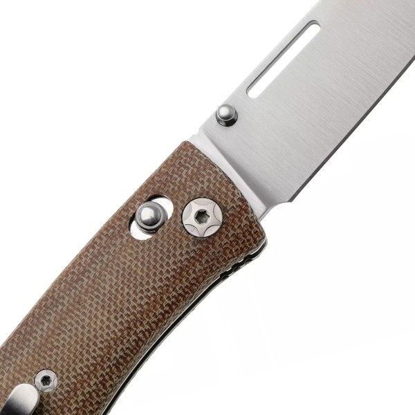 Нож Lionsteel NiNi, Natural canvas Brown