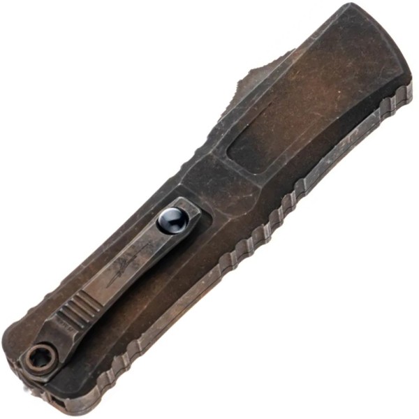 Нож Microtech Combat Troodon GEN III D/E Plague Outbreak Signature Series серрейтор