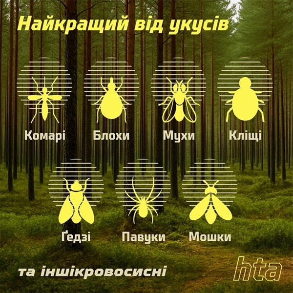 Репеллент-спрей от насекомых HTA Strong DEET 30% Tick & Insect Repellent 200 ml