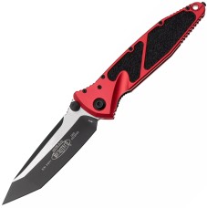 Нож Microtech Socom Elite T/E-M, tanto, черный, черно-красная рукоять 161-1RD