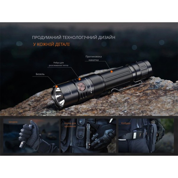 Фонарь тактический ручной Fenix PD35R ACE LED 2000 лм + наключный фонарь CL01 (черный) | Лимитированная серия