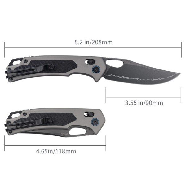 Нож SRM Retriever 9203-AK2, Черно-серый