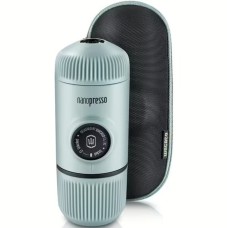 Портативна еспресо-кавоварка Wacaco Nanopresso, Блакитна, з чохлом, механічна, для меленої кави