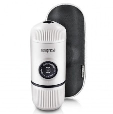 Портативна еспресо-кавоварка Wacaco Nanopresso, Біла, з чохлом, механічна, для меленої кави