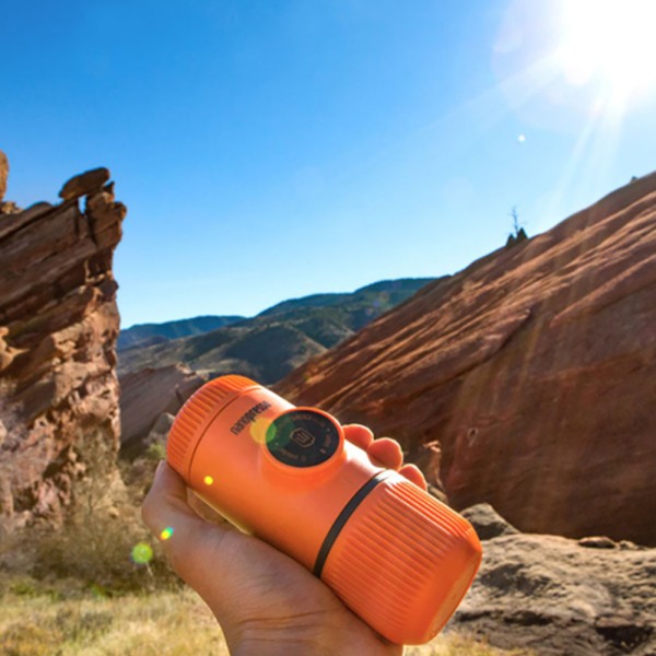 Портативная эспрессо-кофеварка Wacaco Nanopresso, Оранжевая, механическая, для молотого кофе