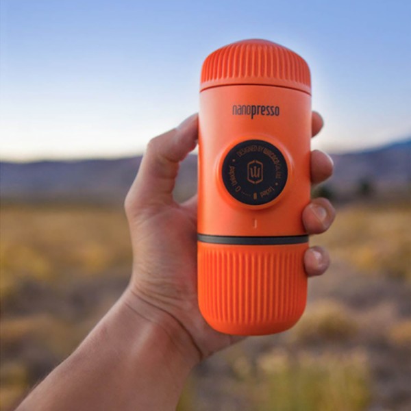 Портативная эспрессо-кофеварка Wacaco Nanopresso, Оранжевая, механическая, для молотого кофе
