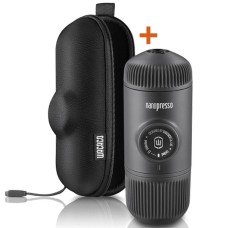 Портативна еспресо-кавоварка Wacaco Nanopresso, Сіра, з чохлом, механічна, для меленої кави