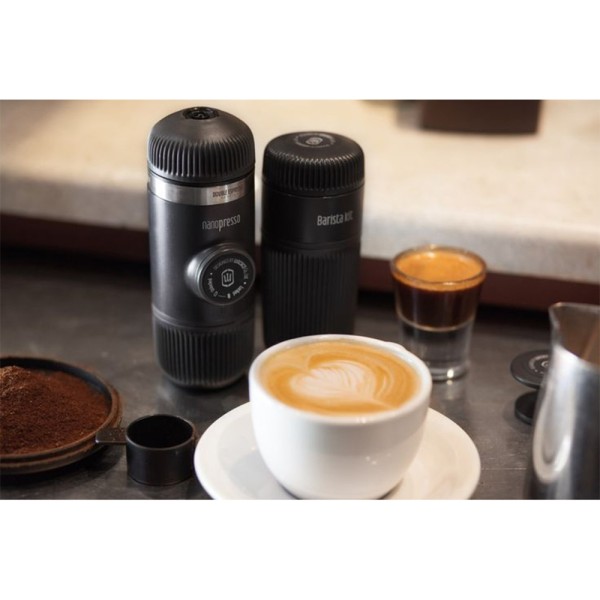 Портативная эспрессо-кофеварка Wacaco Nanopresso, Серая, с чехлом, механическая, для молотого кофе