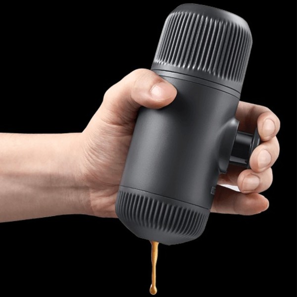 Портативная эспрессо-кофеварка Wacaco Nanopresso, Серая, с чехлом, механическая, для молотого кофе