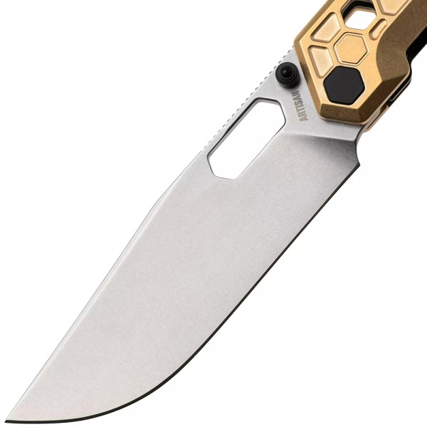 Нож Artisan Beest, AR-RPM9, Brass gold