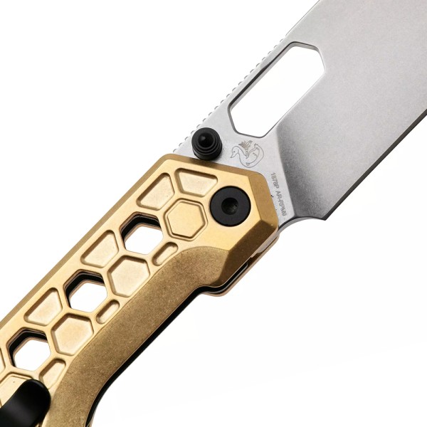 Нож Artisan Beest, AR-RPM9, Brass gold