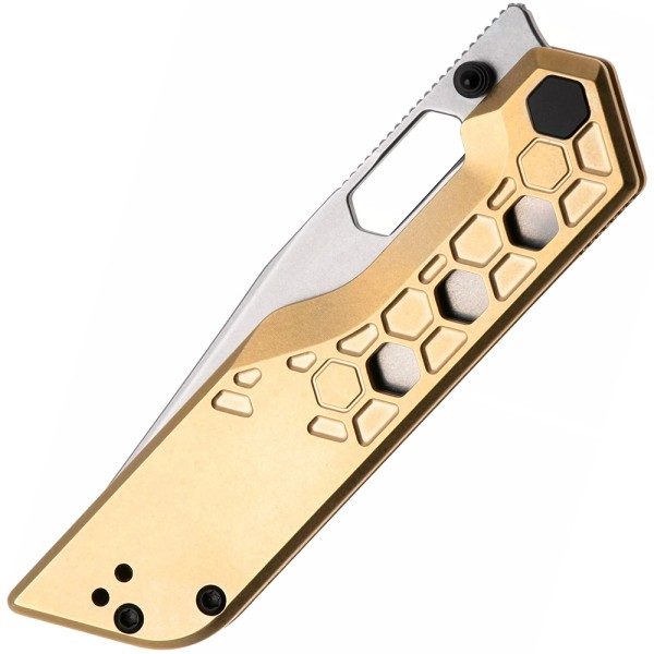 Нож Artisan Beest, AR-RPM9, Brass gold