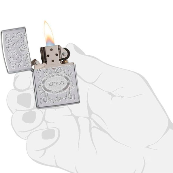 Зажигалка Zippo 24751 Gleaming  Patina High Polish Chrome