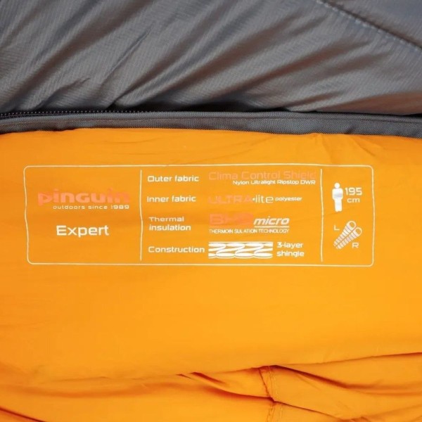 Cпальник Pinguin Expert CCS 185 Grey Left Zip