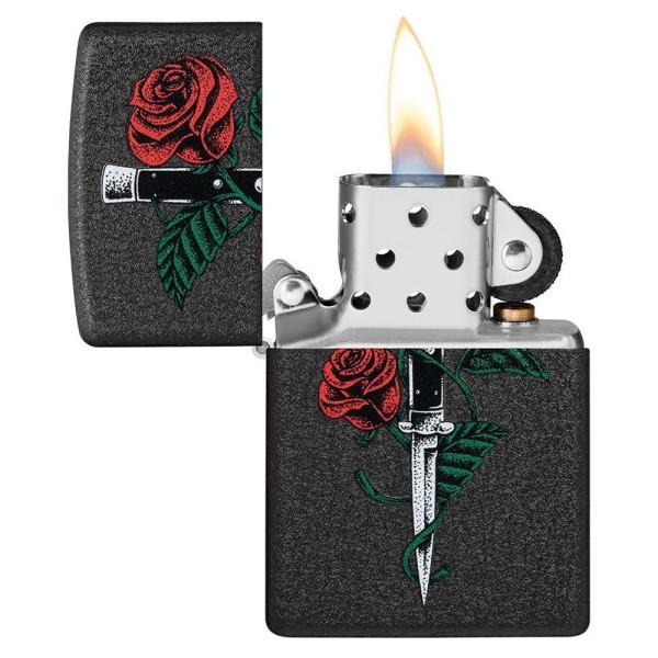 Зажигалка Zippo 236 Rose Dagger Tattoo Design