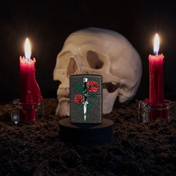 Зажигалка Zippo 236 Rose Dagger Tattoo Design