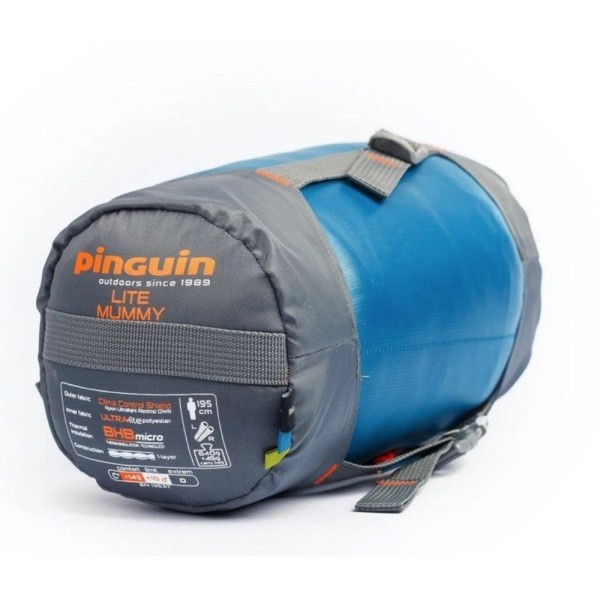 Cпальник Pinguin Lite Mummy CCS 185 Petrol Right Zip