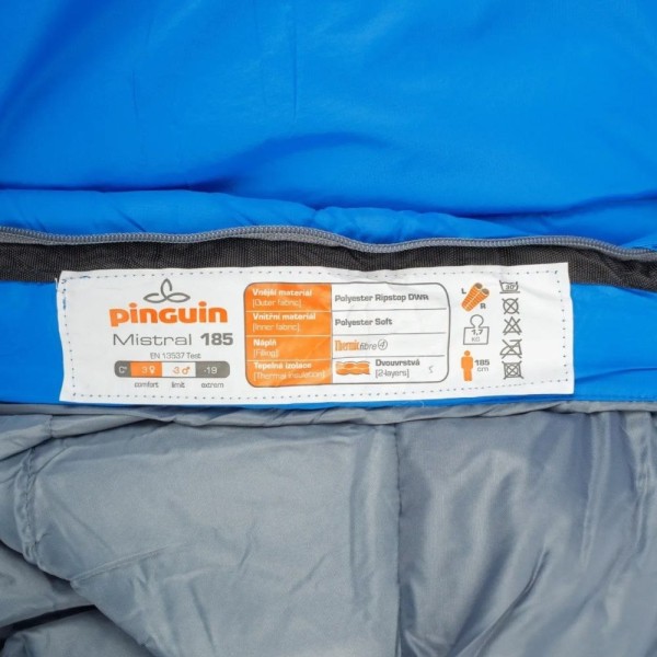 Cпальник Pinguin Mistral PFM 195 Blue Right Zip