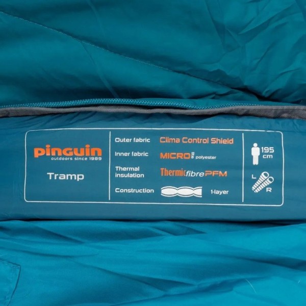 Спальник Pinguin Tramp PFM 185 Petrol Left Zip