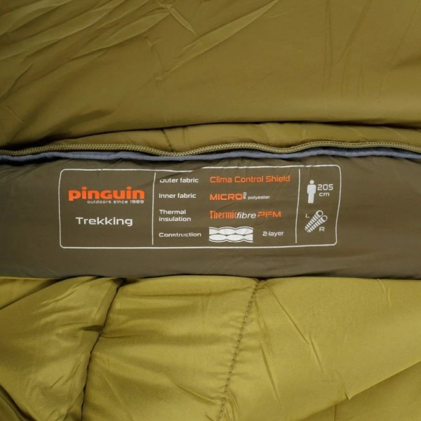 Спальник Pinguin Trekking PFM 205 Khaki Right Zip
