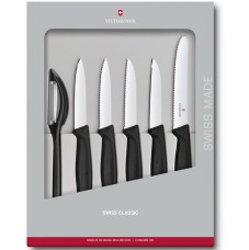 Набір кухонних ножів Victorinox Swiss Classic Paring, Чорний (6 предметів), 6.7113.6G