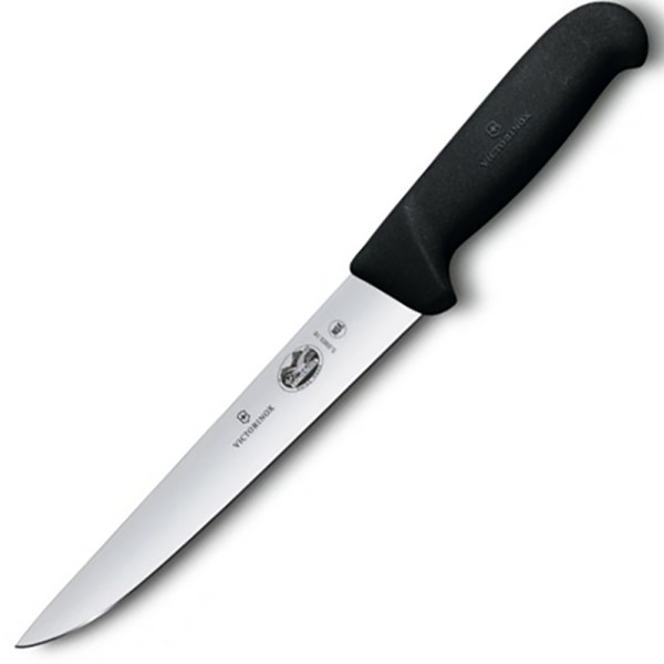 Нож кухонный разделочный Victorinox Fibrox 22 см, чёрный, 5.5503.22