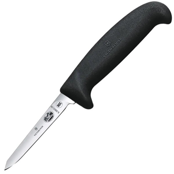 Нож разделочный для птицы Victorinox Fibrox 8 см, чёрный 5.5903.08M