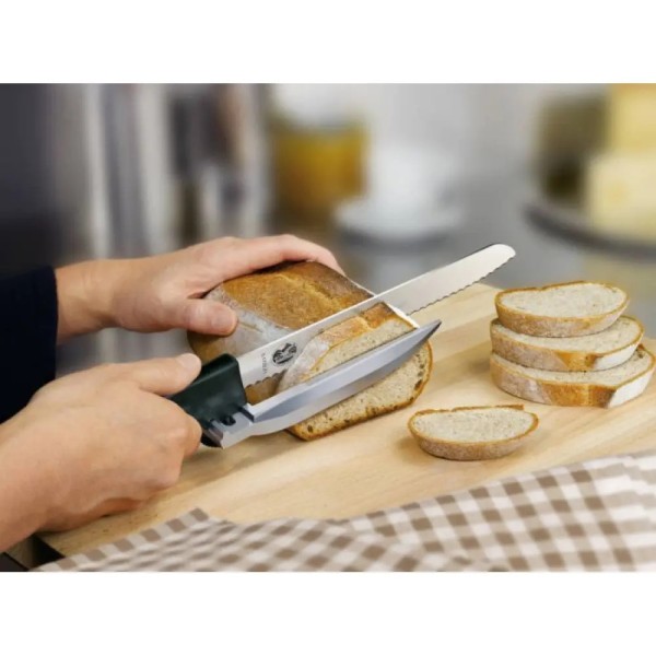 Нож для нарезки с направляющей Victorinox Standard Dux Knife, серрейтор, 18-21 см, 5.1733.21