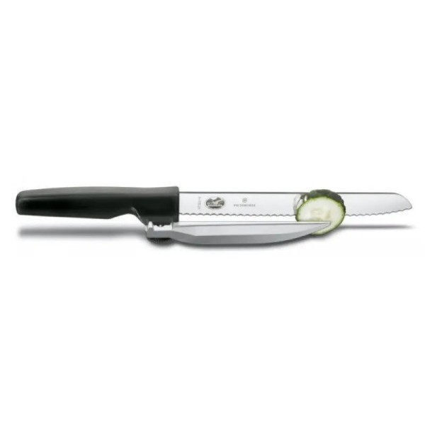 Нож для нарезки с направляющей Victorinox Standard Dux Knife, серрейтор, 18-21 см, 5.1733.21