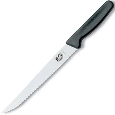 Нож кухонный для хлеба Victorinox Standart, серрейтор, 20 см, чорний, 5.1833.20