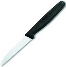 Нож для чистки овощей Victorinox Standart, 8 см, серрейтор, чёрный 5.0433