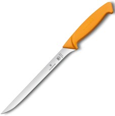 Нож филейный для рыбы Victorinox Swibo Fish Filleting, узкий, гибкий, оранжевый, 20 см, 5.8449.20