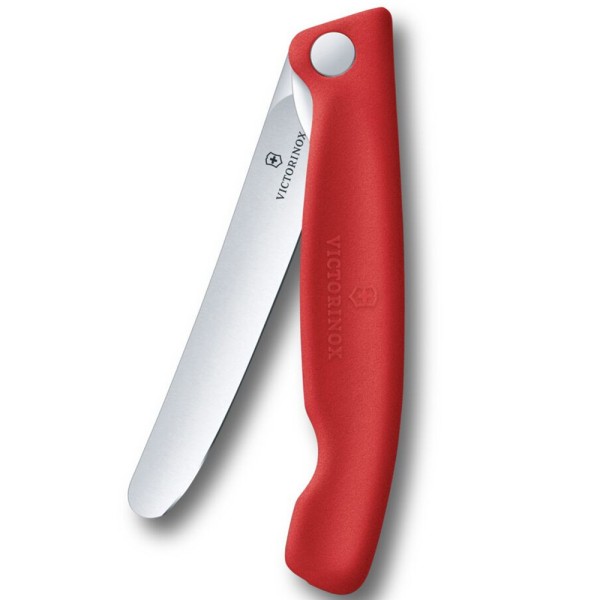 Ніж кухонний складаний Victorinox SwissClassic 11 см, закруглений, червоний, 6.7801.FC1