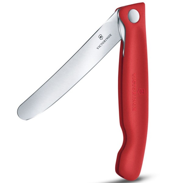 Ніж кухонний складаний Victorinox SwissClassic 11 см, закруглений, червоний, 6.7801.FC1