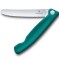 Нож кухонный складной Victorinox SwissClassic 11 см, серрейтор, закругленный, зеленый, 6.7834.C1