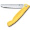Ніж кухонний складаний Victorinox SwissClassic 11 см, серейтор, закруглений, жовтий, 6.7838.FC1