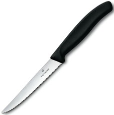 Ніж для стейку Victorinox SwissClassic 11 см, серейтор, чорний, 6.7233