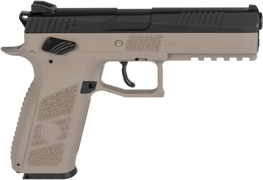 Пистолет пневматический ASG CZ P-09 Blowback 4,5 мм Pellet, black/fde