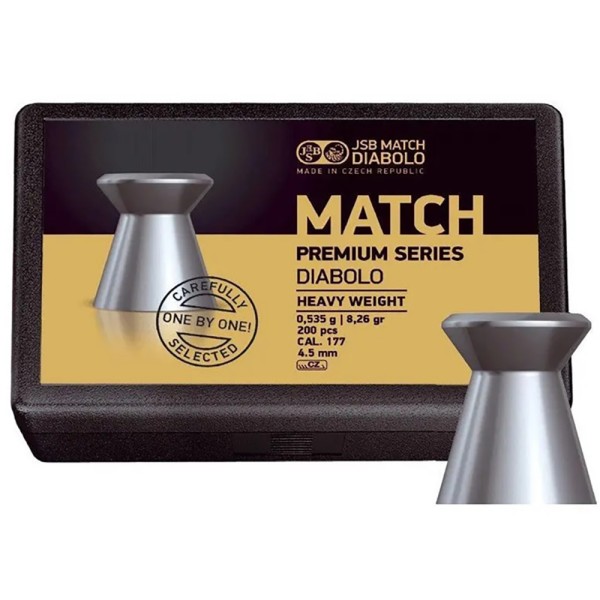 Пули пневматические JSB Match Premium HW, 4,49 мм , 0,535 г, 200 шт/уп