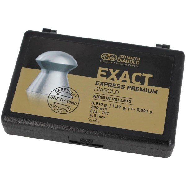 Пули пневматические JSB Exact Express Premium, 4,52 мм , 0,51 г, 200 шт/уп