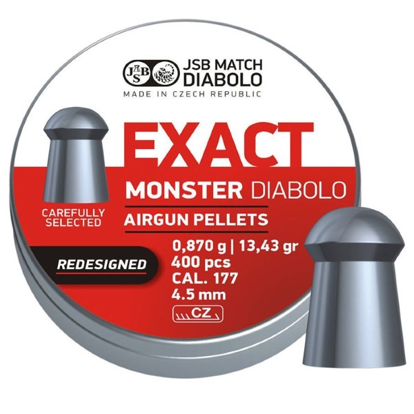 Пули пневматические JSB Diabolo Exact Monster Redesigned 4.52 мм 0.87 гр. (400 шт/уп)