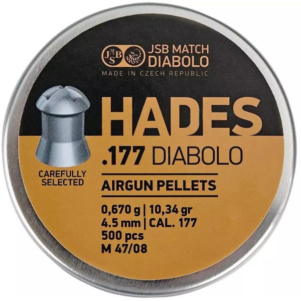 Пули пневматические JSB Diabolo Hades 0,67 г 4,5 мм 500 шт/уп