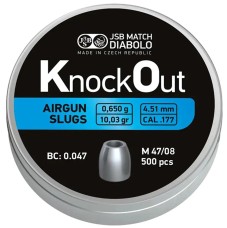 Пули пневматические JSB Diabolo KnockOut Slugs 177 MK3 4,51 мм 0,650 гр (500 шт/уп)