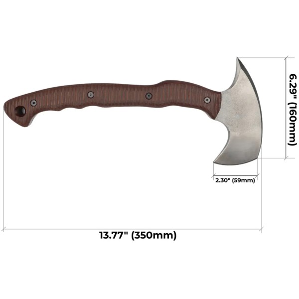Сокира AncientSmithy Tactical tomahawk with blade and spike 13.77" - polymer composite handle