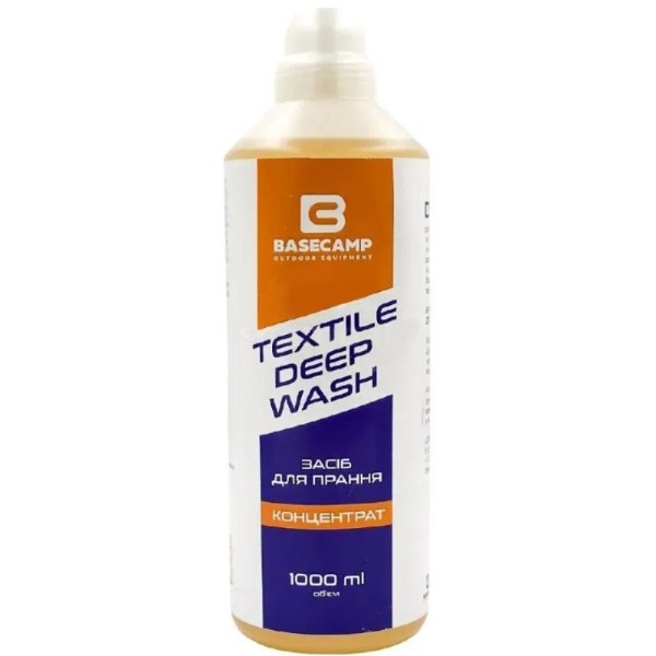 Гель-концентрат для сильно забруднених речей Base Camp Textile Deep Wash 1000 ml