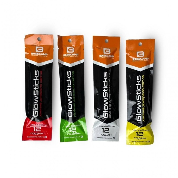 Хімічне джерело світла Base Camp GlowSticks Red 