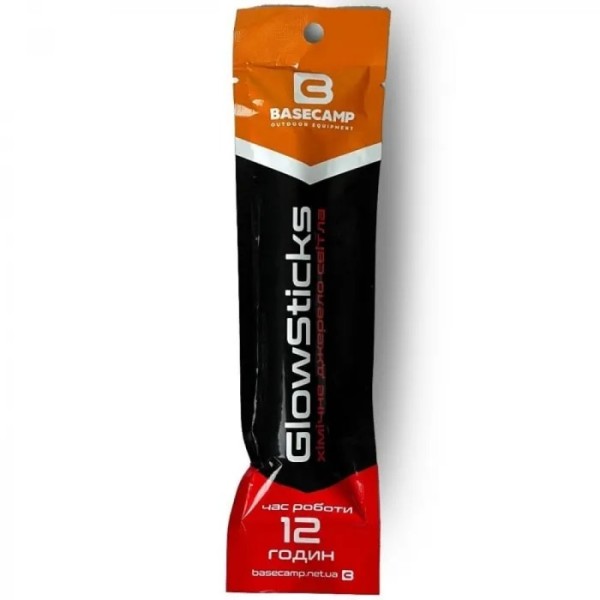 Хімічне джерело світла Base Camp GlowSticks Red 