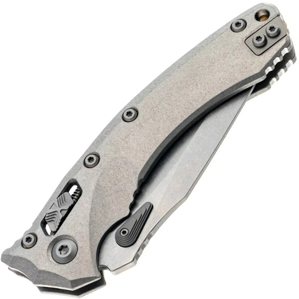 Нож Microtech Amphibian RAM-LOK Marfione Select Stonewash Slab Side Bronze Titanium